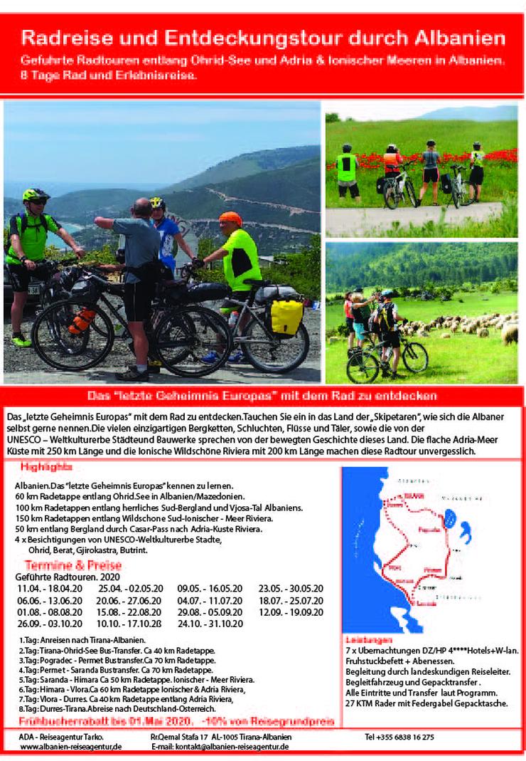 8 Tage Radreise und Entdeckungstour durch Albanien.