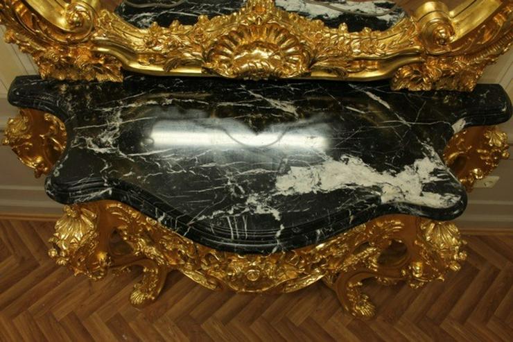 Bild 5: Spiegel Konsole Barock mit Marmor-Platte schwarz