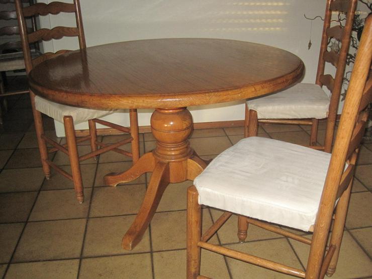 Bild 2: Toscanamöbel -  Italienische Landhausmöbel, Bufettschrank, Runder Tisch, 6 Stühle