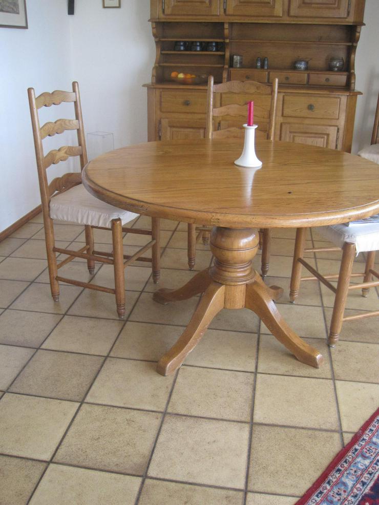 Bild 3: Toscanamöbel -  Italienische Landhausmöbel, Bufettschrank, Runder Tisch, 6 Stühle