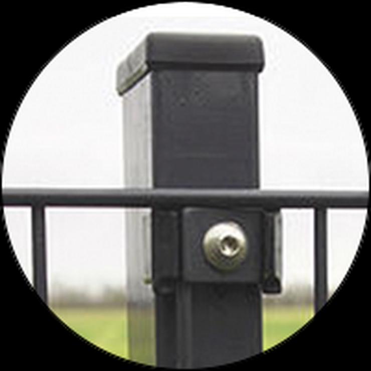 Doppelstabmattenzaun Gartenzaun Doppelstab Pfosten verschiedene Ausführungen - Zäune & Tore - Bild 7