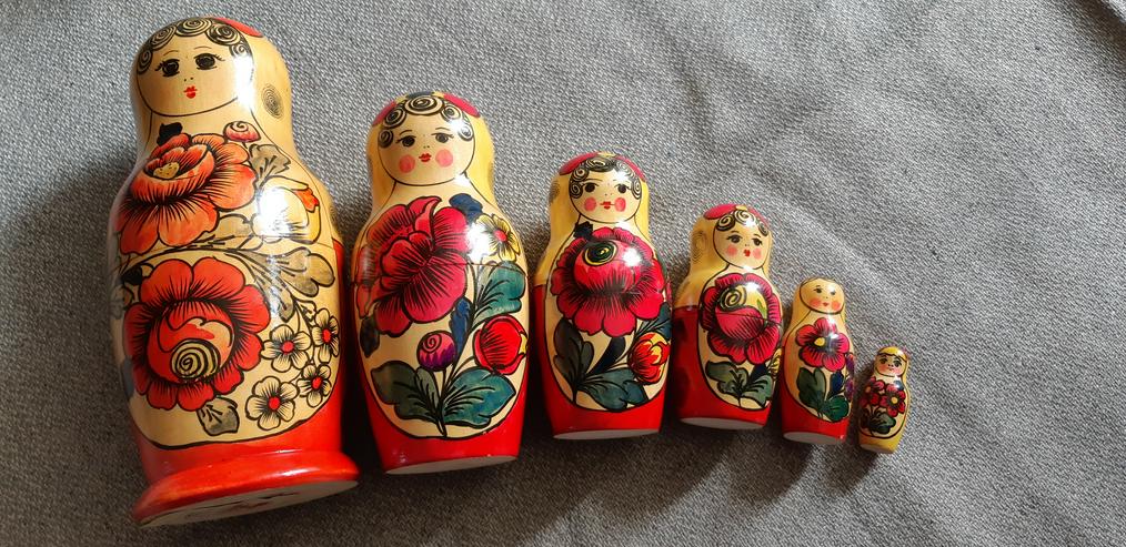 Alte russische Matröschka 6-teilig Top erhalten NUR 10 EURO - Figuren - Bild 1