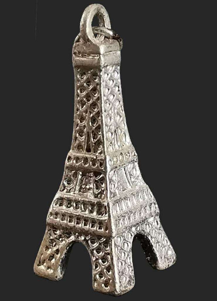 Silberner Eiffelturm Anhänger für Kette oder Bettelarmband
