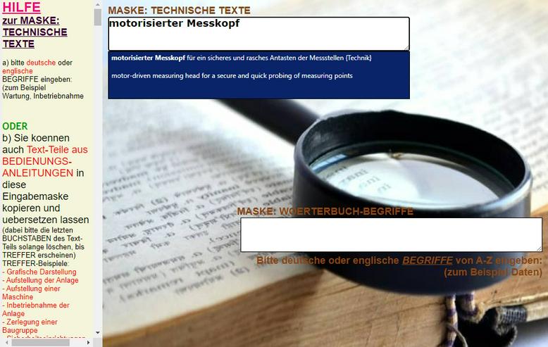 englisch-deutsch Text-Uebersetzer: technische Funktionsbeschreibung/ Aufbau einer Maschine - Wörterbücher - Bild 5