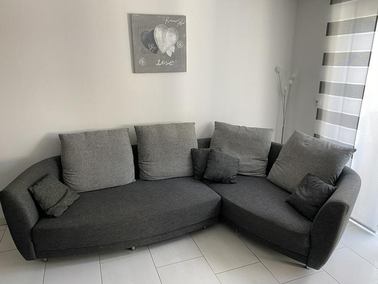 Rundecke, Couch, Sofa, Wohnlandschaft, grau, Lounge - Sofas & Sitzmöbel - Bild 2