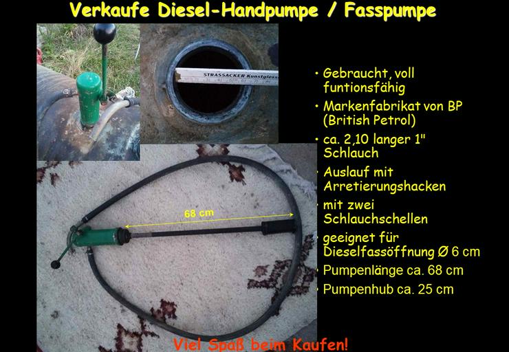 Diesel-Handpumpe, Fasspumpe günstig abzugeben - Weitere - Bild 1