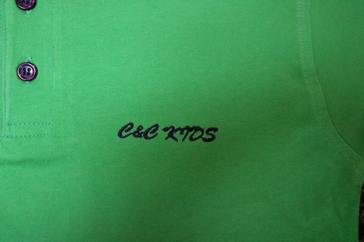 Poloshirt, Gr. 128, apfelgrün - Größen 122-128 - Bild 2