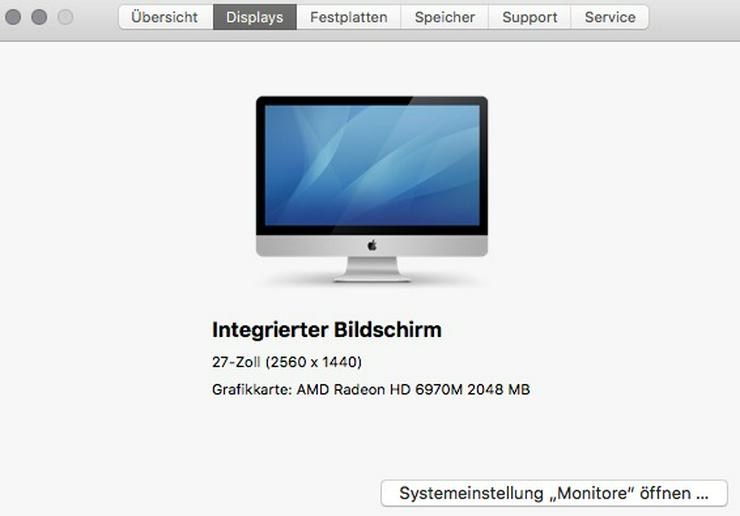 Bild 5: iMac 27", Mitte 2011, 1 TB SSD, 20 GB RAM, 2,7 GHz Intel Core i5
