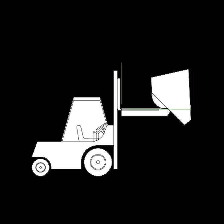Bild 6: Getreidecontainer, Laderschaufel, Wagen