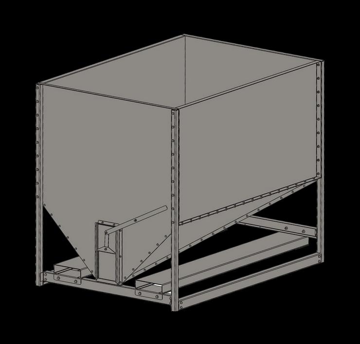 Bild 3: Getreidecontainer, Laderschaufel, Wagen