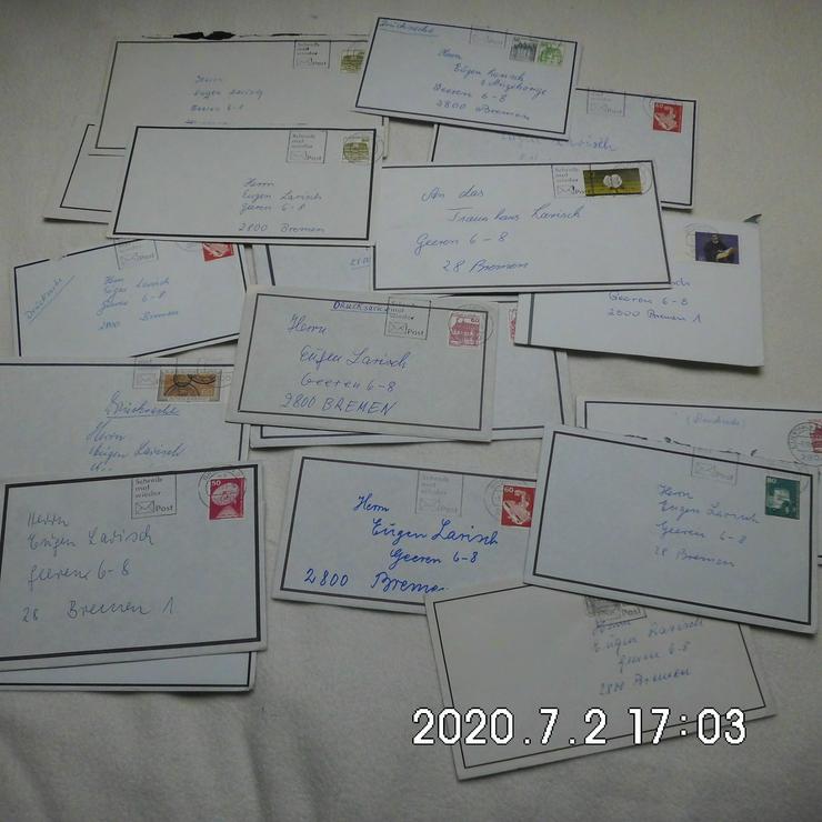18 gelaufene Briefe von 1983