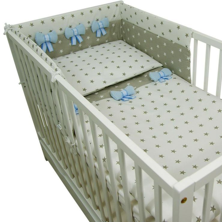 3tlg.Bettbezug Kissenbezug für Kinderbett 60x120 / 70x140cm Schützer Schleifen  - Bettwäsche, Kissen & Decken - Bild 4