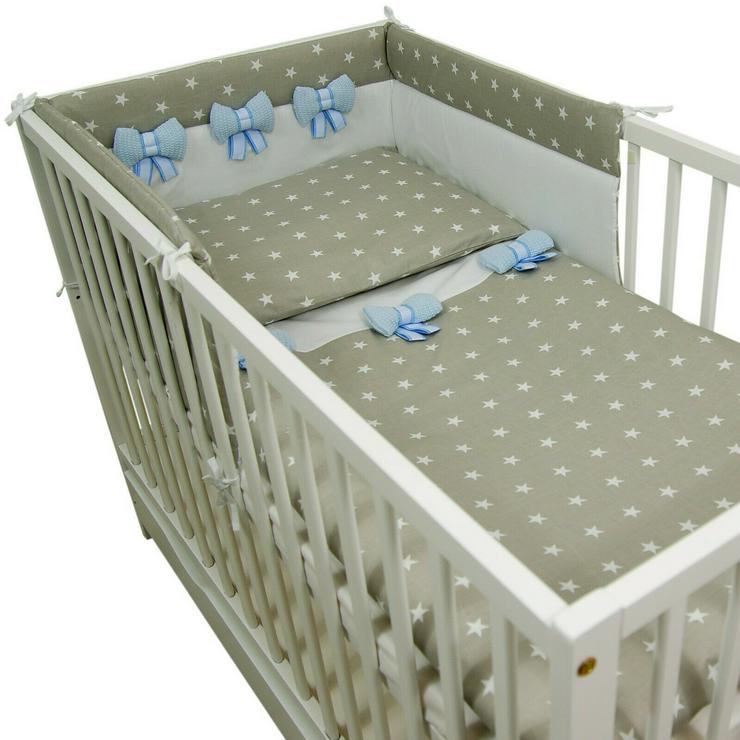 3tlg.Bettbezug Kissenbezug für Kinderbett 60x120 / 70x140cm Schützer Schleifen  - Bettwäsche, Kissen & Decken - Bild 3