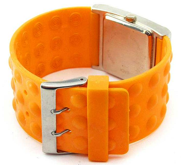 Bild 8: Damen Uhr - schöne moderne orange Farbene Damenarmband Uhr