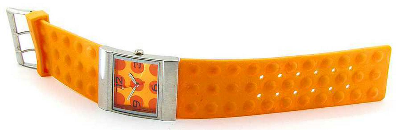 Bild 10: Damen Uhr - schöne moderne orange Farbene Damenarmband Uhr