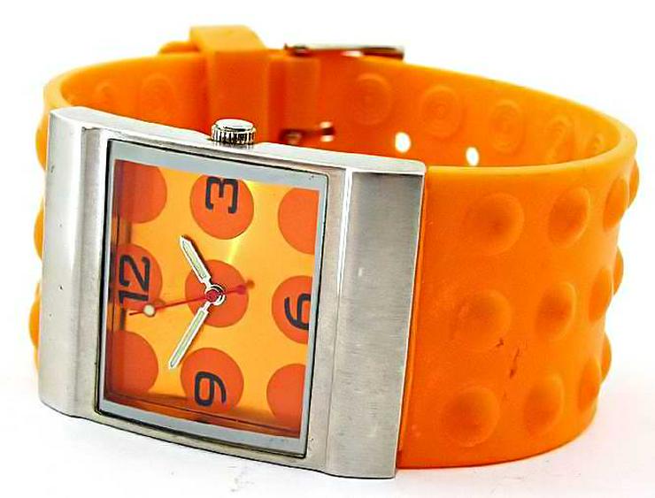 Bild 7: Damen Uhr - schöne moderne orange Farbene Damenarmband Uhr