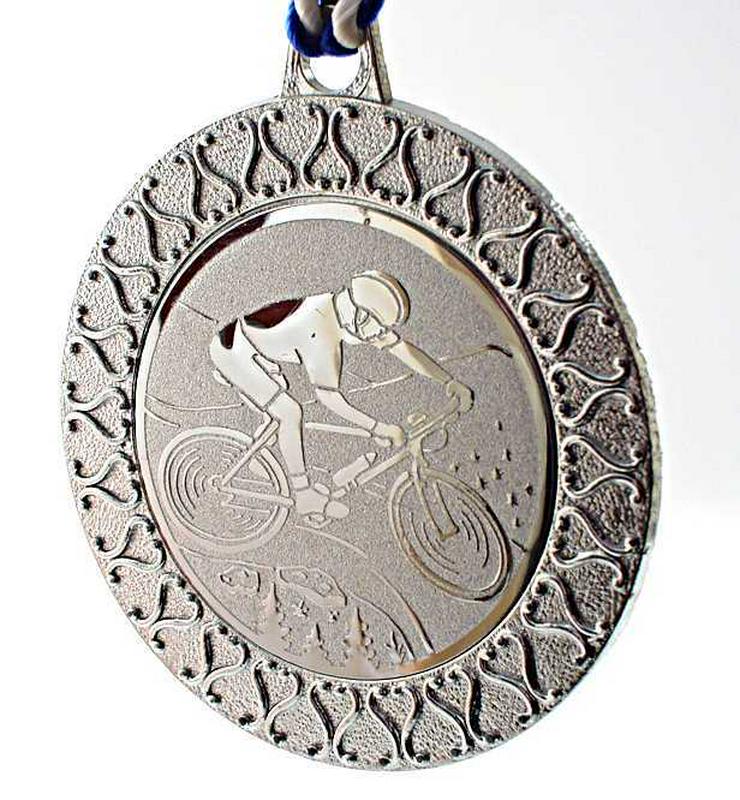 4x Sport Medaille 3x SILBER-1x GOLD Medaille Skisport+ Rad Sport - Zubehör - Bild 8