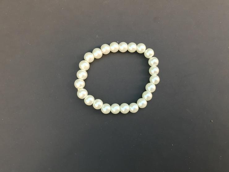 Bild 1: Perlen armband weiß (auch zu verschicken)