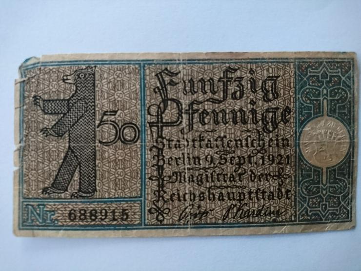 Bild 1: Berliner Stadtfahrenschein von 1921 zu verkaufen. inc. Versand