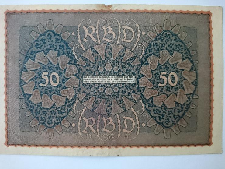 Verkaufe 50 Mark von 1919. incl. Versand - Deutsche Mark - Bild 2