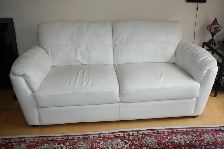 Weißes Ledersofa - Sofas & Sitzmöbel - Bild 1