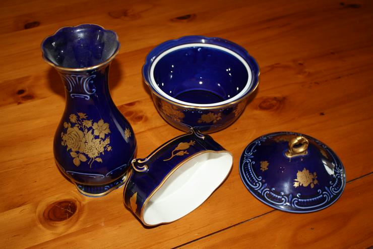1 Vase, 1 Schale mit Deckel, 1 Bonbonniere - Vasen & Kunstpflanzen - Bild 1