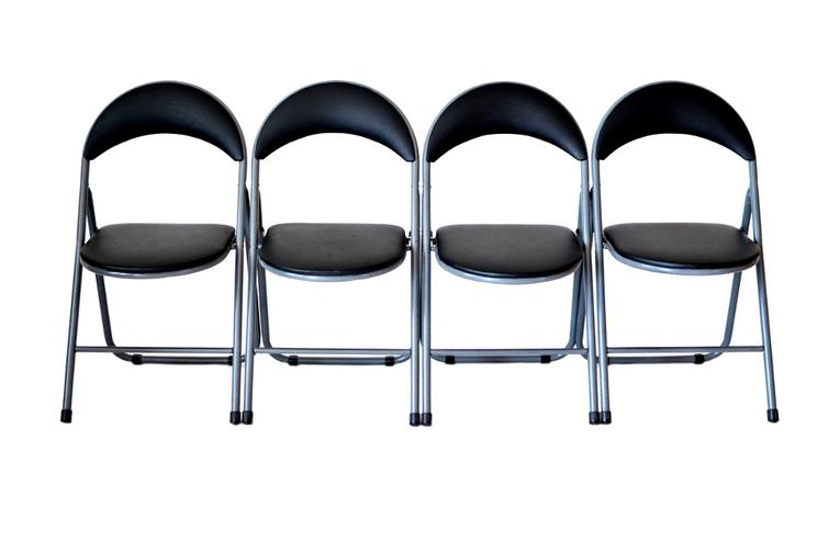 4 Klappstühle aus Metall, gepolstert - Stühle - Bild 10