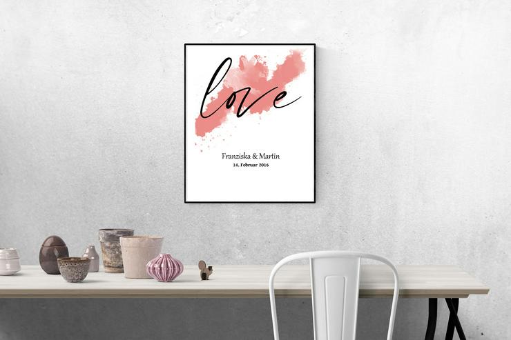 Poster LOVE personalisierter Kunstdruck -Namen personalisiert - - Print & Werbung - Bild 2