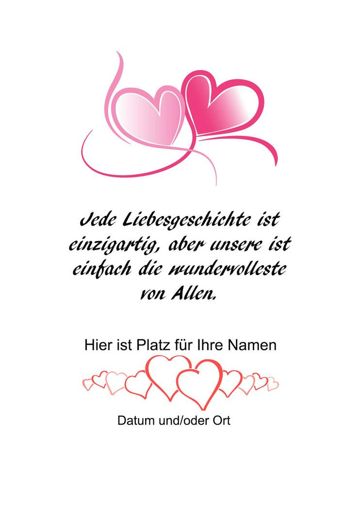 Poster Personalisiert Liebe - Herz  -Namen + Datum personalisiert - Print & Werbung - Bild 2