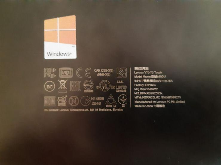 Bild 3: Gaming Notebook Lenovo y70-70