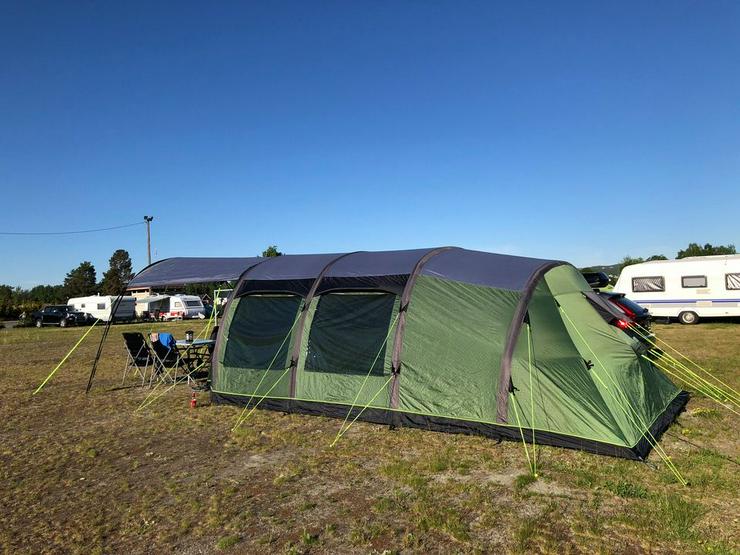 Zelt für 6! Outwell Rosswell 6a Familienzelt. Aufblasbares Zelt mit viel Ausrüstung!