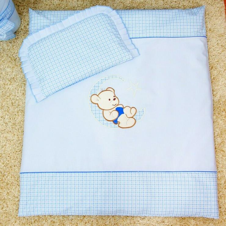Bild 1: 4 tlg Babybettwäsche für Kinderwagen Bettbezug Kissenbezug Bettsets Kinderzimmer