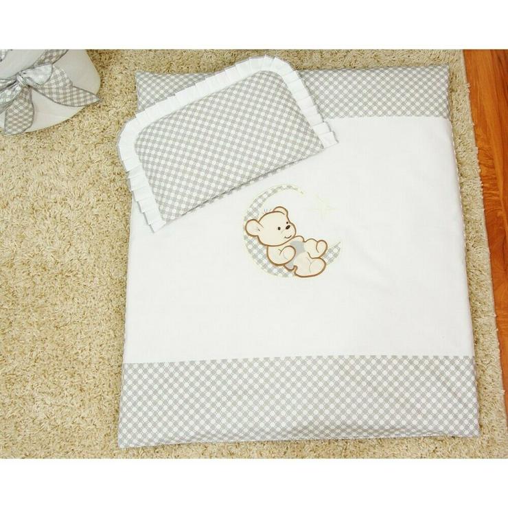 Bild 4: 4 tlg Babybettwäsche für Kinderwagen Bettbezug Kissenbezug Bettsets Kinderzimmer