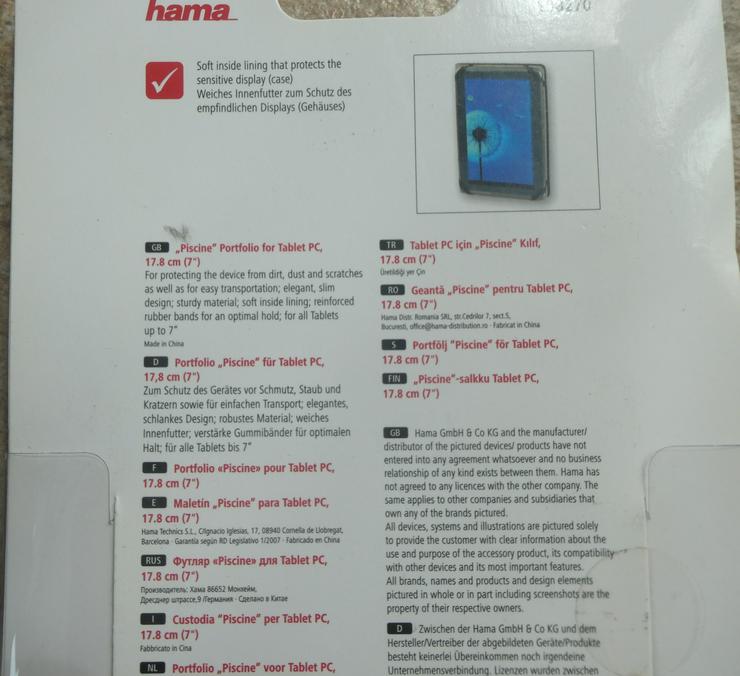 Tablet Hülle bis zu 17,8 cm Größe, Marke: Hama - Tablets - Bild 2