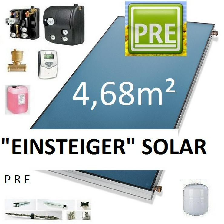 1A Flachkollektor Solaranlage 4,68m² Solar Solarthermie Thermisch prehalle - Solarheizung - Bild 1