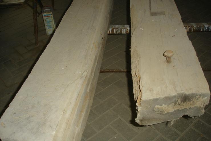 Altes Eichen Holz Balken, Bretter, Ständer und Kopfbänder