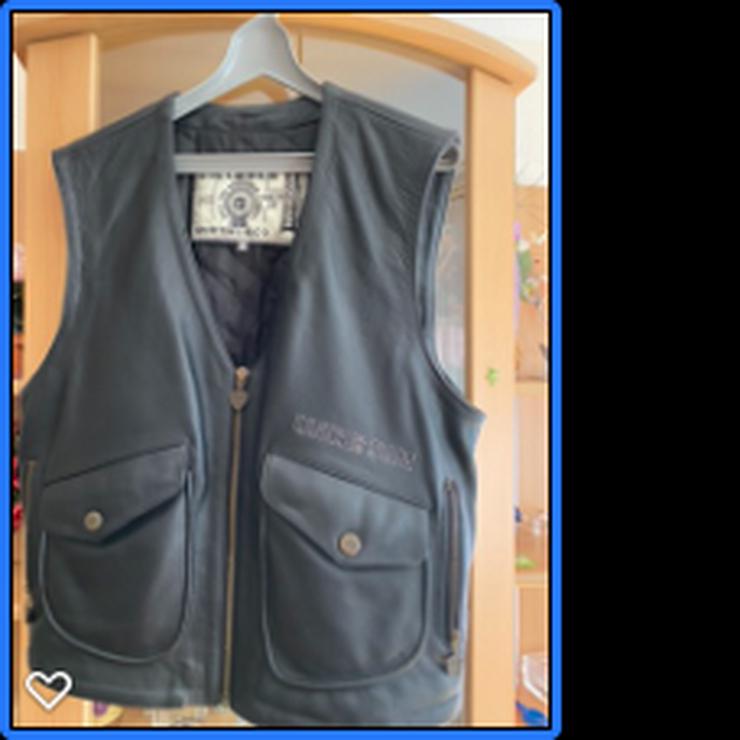 Gut erhaltene Lederweste " UNCLE SAM" , Große XL, im Hot Rod, Harley, Biker Style, Hochwertige Top - Größen 56-58 / XL - Bild 1