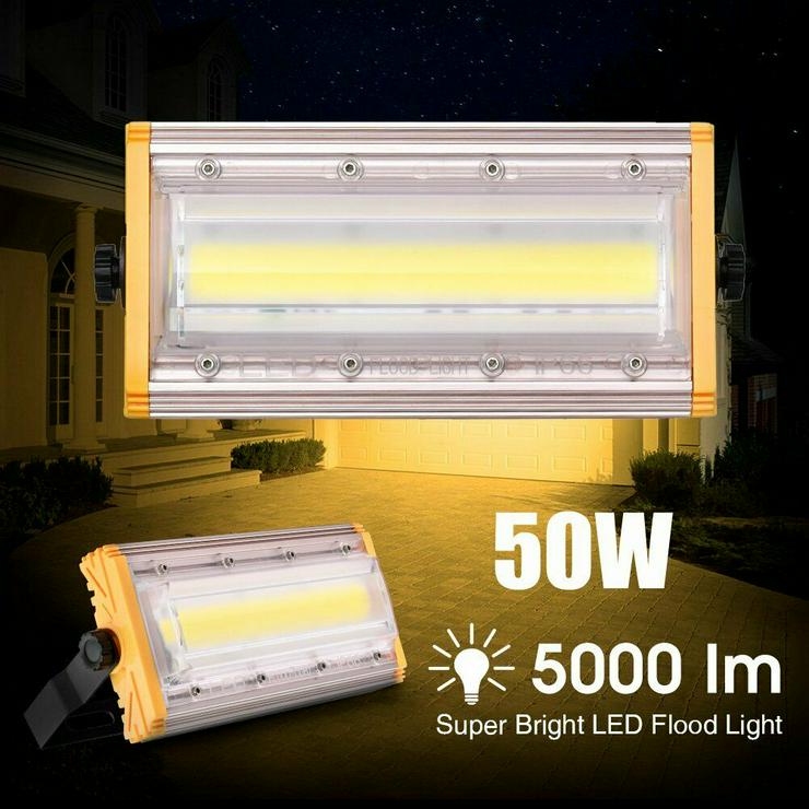 Bild 7: 100W COB LED Fluter Außen Strahler Leuchte Scheinwerfer Flutlicht Baustrahler