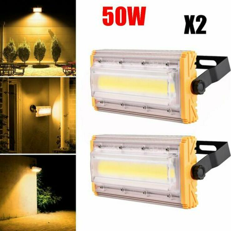 Bild 10: 100W COB LED Fluter Außen Strahler Leuchte Scheinwerfer Flutlicht Baustrahler