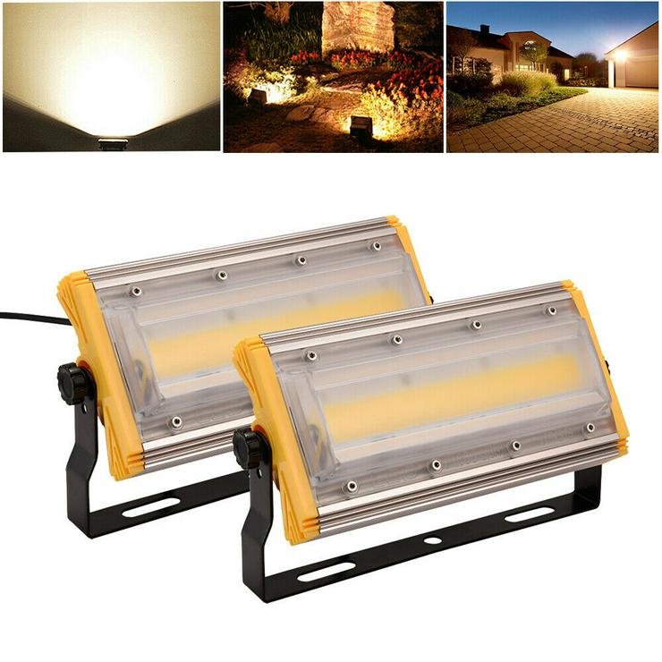 Bild 6: 100W COB LED Fluter Außen Strahler Leuchte Scheinwerfer Flutlicht Baustrahler