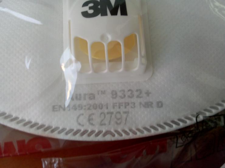 3M™ Aura™ 9332+ Atemschutzmasken FFP3 mit Ventil - Hygiene & Desinfektion - Bild 2