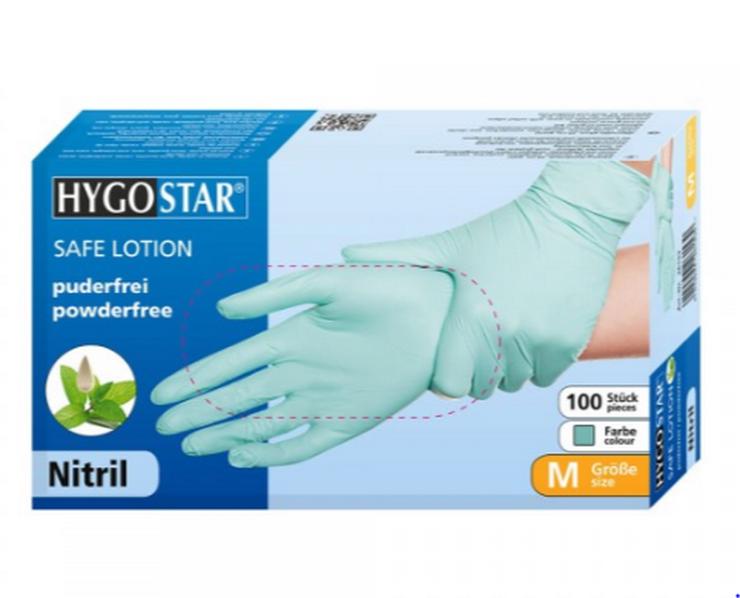 Hygostar Nitril Handschuhe Safe Lotion puderfrei Gr. M