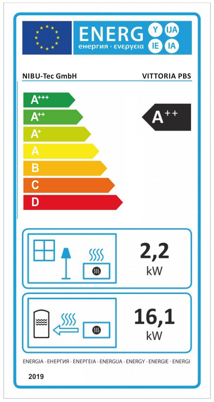 Bild 2: 1A TOP Pelletofen Vittoria PBS 7 - 18 KW wasserführend. EEK A++