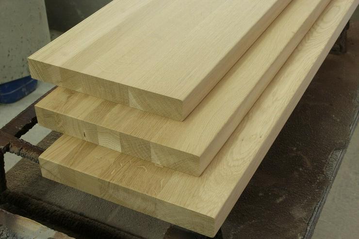 Bild 3: TREPPENSTUFE HOLZTREPPENSTUFEN EICHENHOLZ UNBEMALT 100x28x4cm 