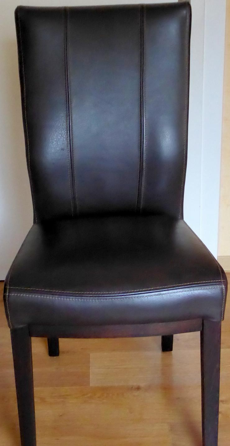 Echt-Lederstühle, braun - Stühle & Sitzbänke - Bild 3