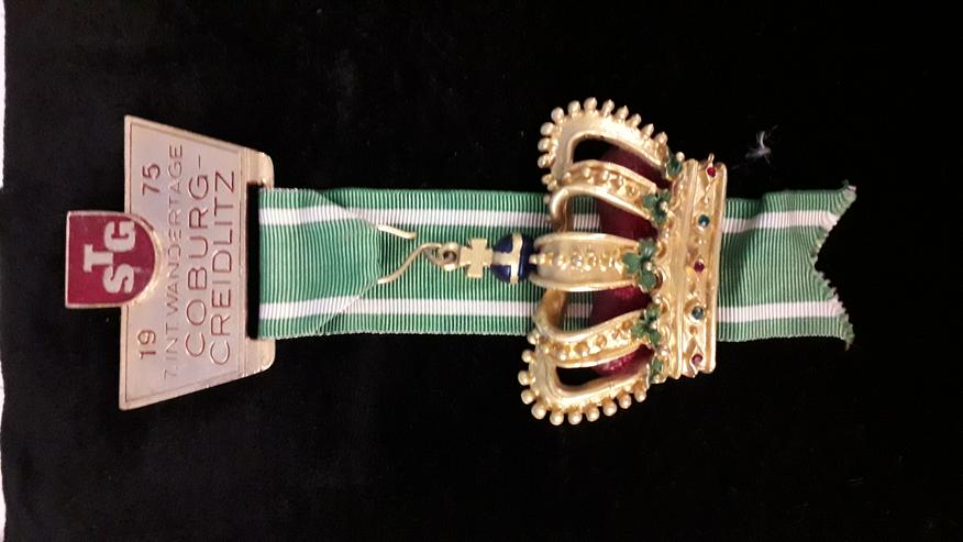 Wander-Medaille Coburg-Creidlitz 7. Internationale Wandertage 1975 - Anstecker & Wappen - Bild 1