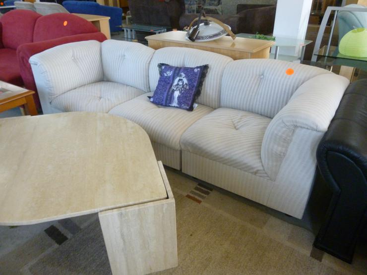 Bild 3:  Sofa, hellgrau gestreifter Stoff