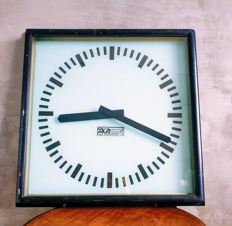 Eisenbahnuhr, Stationsuhr, Industrieuhr, modernistische Uhr | Loft, vintage