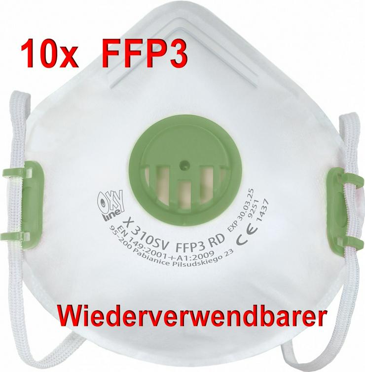 Bild 11: FFP3 Atemschutzmaske 3M, BLS - EU-zertifiziert