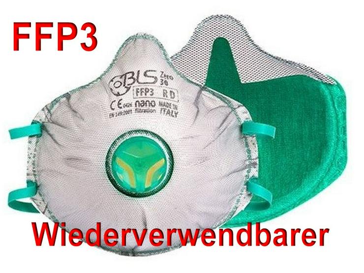 Bild 9: FFP3 Atemschutzmaske 3M, BLS - EU-zertifiziert